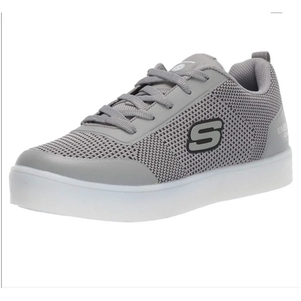 Sketchers Energy Lights‎ Grey Sneakers Multicolor Light Up Men's Shoes Sz 7.5
